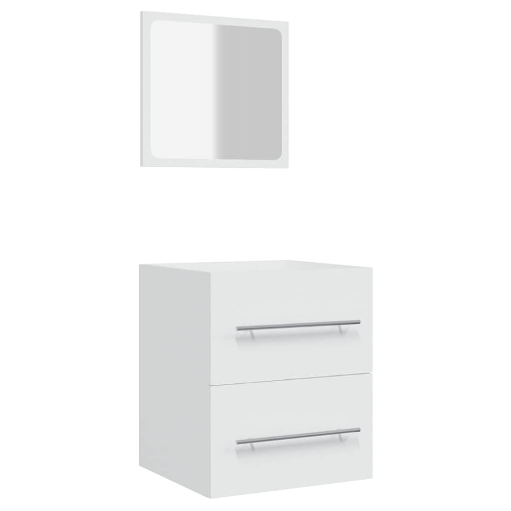 vidaXL Ντουλάπι Μπάνιου με Καθρέφτη Λευκό 41x38,5x48 εκ.