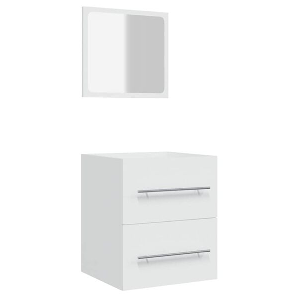vidaXL Ντουλάπι Μπάνιου με Καθρέφτη Λευκό 41x38,5x48 εκ.