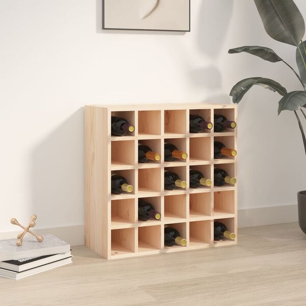 vidaXL Ντουλάπι Κρασιών 56x25x56 εκ. από Μασίφ Ξύλο Πεύκου
