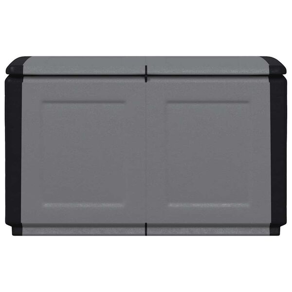 vidaXL Μπαούλο Αποθήκευσης Κήπου 96x53x57 εκ. Σκ. Γκρι/Μαύρο 230 Λίτρα