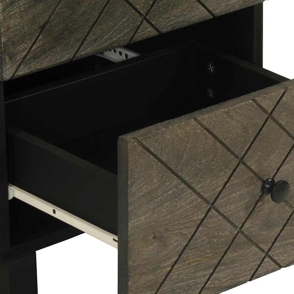 vidaXL Σκευοθήκη μαύρο 40x33x75 cm μασίφ ξύλο Μάνγκο