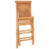 vidaXL Σετ Επίπλων Mπιστρό 3 τεμ Ξύλο Teak & Κόκκινα Καρό Μαξιλάρια