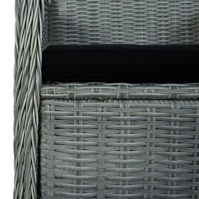 vidaXL Σαλόνι Κήπου 3 τεμ Ανοιχτό Γκρι από Συνθετικό Ρατάν & Μαξιλάρια