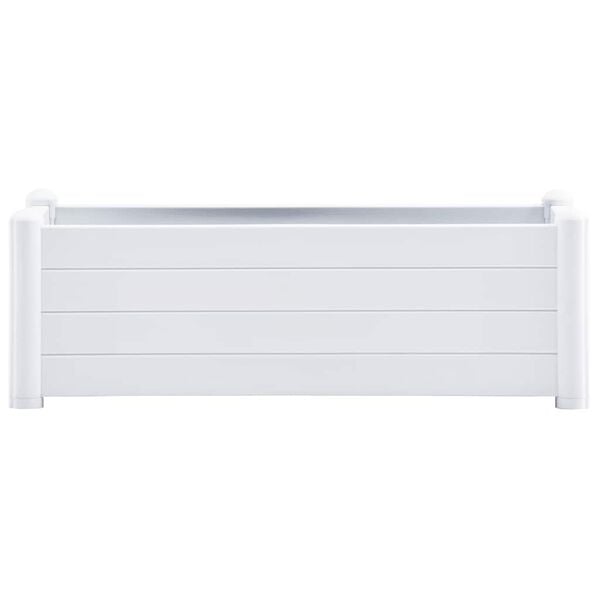 vidaXL Ζαρντινιέρα Υπερυψωμένη Λευκή 100 x 43 x 35 εκ. Πολυπροπυλένιο
