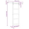 vidaXL Συρόμενη Πόρτα Λευκό 78 x 232 cm
