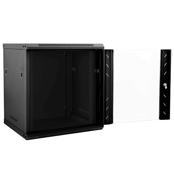 vidaXL Ντουλάπα δικτύου με αποθήκευση Μαύρο 53 x 60 x 60 εκ Ατσάλι