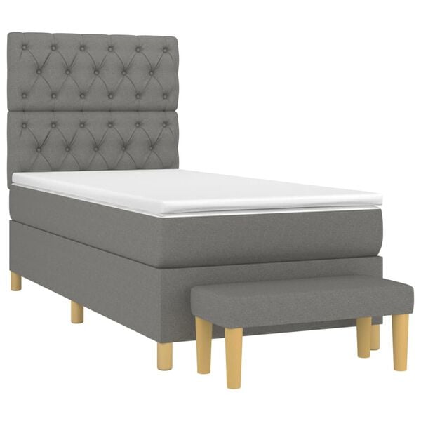 vidaXL &Kappa;&rho;&epsilon;&beta;ά&tau;&iota; Boxspring &mu;&epsilon; &Sigma;&tau;&rho;ώ&mu;&alpha; &Sigma;&kappa;&omicron;ύ&rho;&omicron; &Gamma;&kappa;&rho;&iota; 80x200 &epsilon;&kappa;. &Upsilon;&phi;&alpha;&sigma;&mu;ά&tau;&iota;&nu;&omicron;