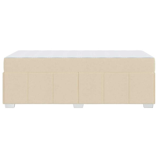 vidaXL Σκελετός Κρεβατιού με στρώμα Κρεμ 120 x 190 cm ύφασμα