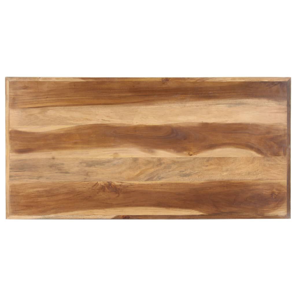 vidaXL Τραπεζαρία 120 x 60 x 75 εκ. Μασίφ Ξύλο & Μελί Φινίρισμα