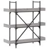 vidaXL Βιβλιοθήκη 3 Επιπέδων Γκρι Sonoma 100x33x108,5εκ. Επεξεργ. Ξύλο