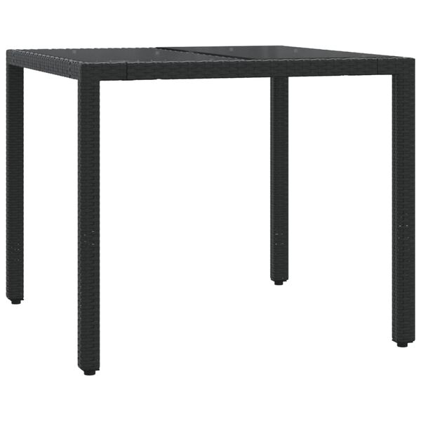 vidaXL Σετ Επίπλων Bistro 3 τεμ. Μαύρο Συνθετ. Ρατάν με Μαξιλάρια