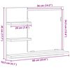 vidaXL Ντουλάπι καθρέφτη μπάνιου Παλιό ξύλο 60x10,5x45 cm