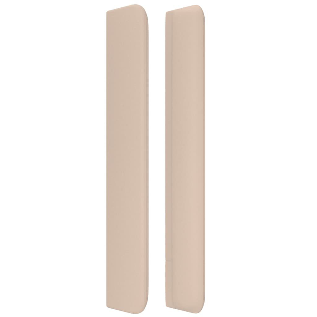vidaXL Κεφαλάρι με Πτερύγια Καπουτσίνο 83x16x118/128 εκ. Συνθ. Δέρμα