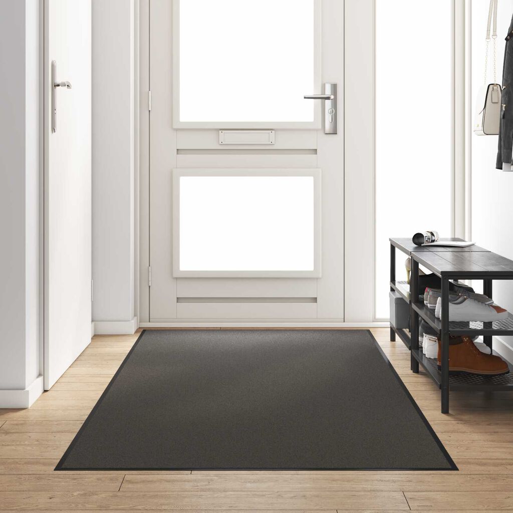 vidaXL Χαλάκι Εξώπορτας Ανθρακί και Μαύρο 120 x 300 cm