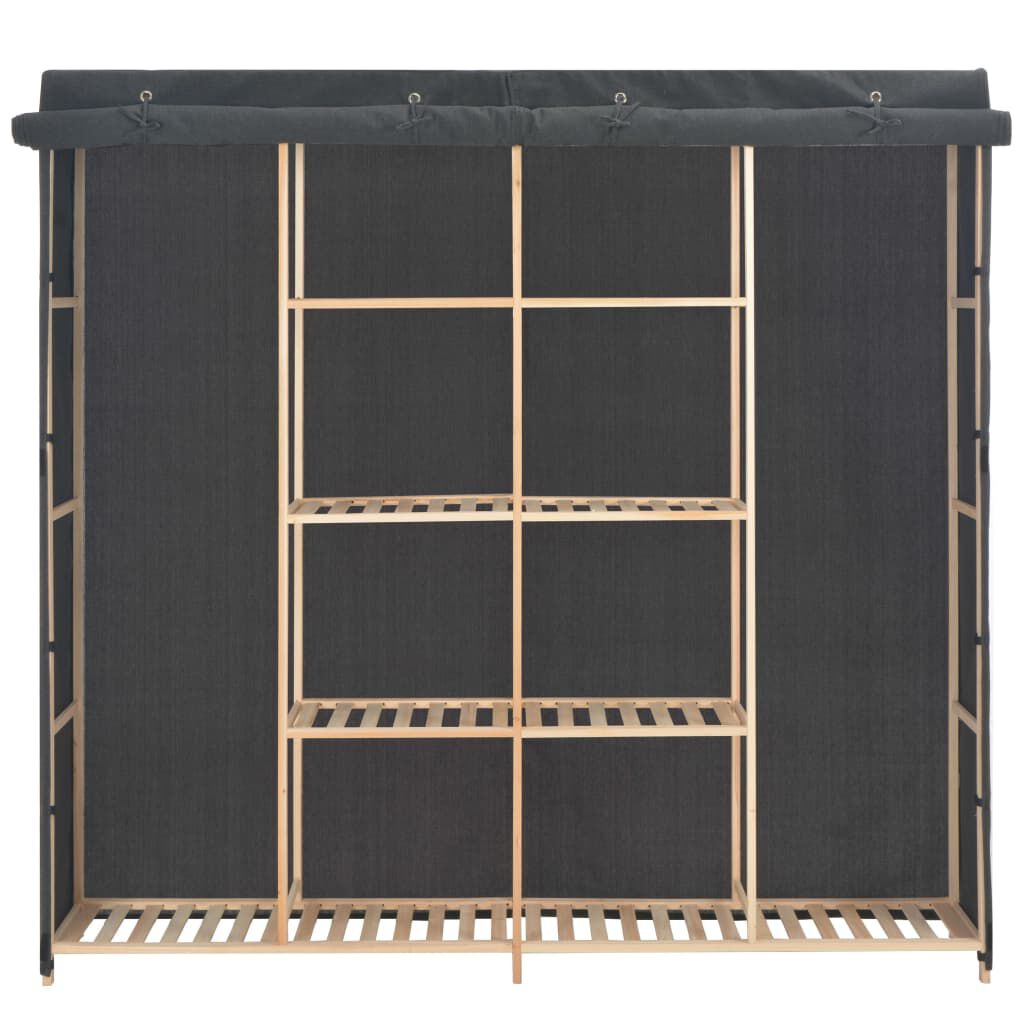 vidaXL Ντουλάπα Γκρι 173 x 40 x 170 εκ. Υφασμάτινη
