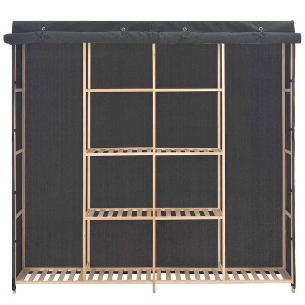 vidaXL Ντουλάπα Γκρι 173 x 40 x 170 εκ. Υφασμάτινη