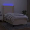 vidaXL &Kappa;&rho;&epsilon;&beta;ά&tau;&iota; Boxspring &mu;&epsilon; &Sigma;&tau;&rho;ώ&mu;&alpha; & LED &Kappa;&rho;&epsilon;&mu; 80x200 &epsilon;&kappa;. &Upsilon;&phi;&alpha;&sigma;&mu;ά&tau;&iota;&nu;&omicron;