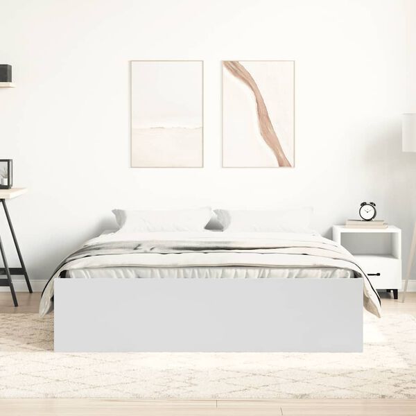 vidaXL Πλαίσιο Κρεβατιού Λευκό 160 x 200 εκ.