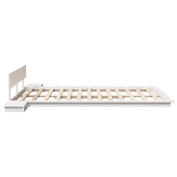 vidaXL Σκελετός Κρεβατιού Λευκό 150 x 200 cm ξύλο