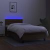 vidaXL &Kappa;&rho;&epsilon;&beta;ά&tau;&iota; Boxspring &mu;&epsilon; &Sigma;&tau;&rho;ώ&mu;&alpha; & LED &Sigma;&kappa;.&Kappa;&alpha;&phi;έ 90x190 &epsilon;&kappa;. &Upsilon;&phi;&alpha;&sigma;&mu;ά&tau;&iota;&nu;&omicron;
