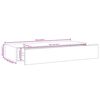 vidaXL Ράφια Τοίχου Συρτάρια 2 τεμ. Γκρι Σκυρ. 60x23,5x10 εκ από MDF