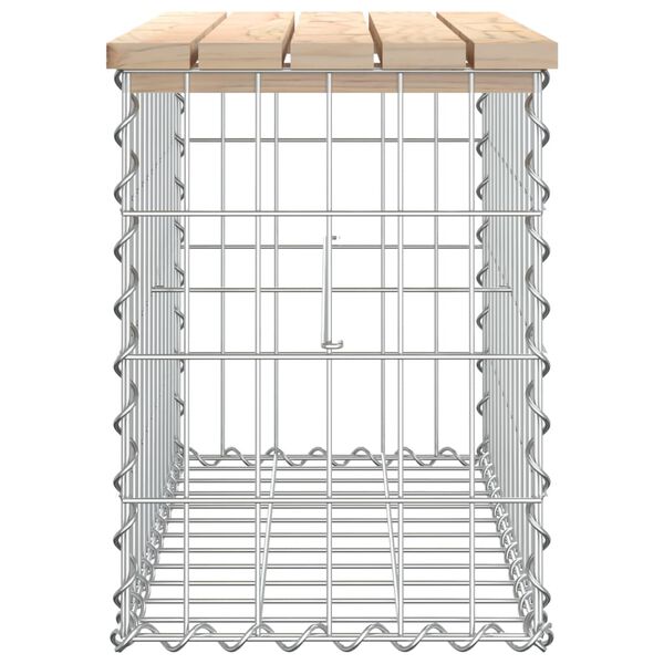 vidaXL Παγκάκι Κήπου Συρματοκιβώτιο 63x31,5x42 εκ. Μασίφ Ξύλο Πεύκου