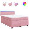 vidaXL &Kappa;&rho;&epsilon;&beta;ά&tau;&iota; Boxspring &mu;&epsilon; &Sigma;&tau;&rho;ώ&mu;&alpha; &Rho;&omicron;&zeta; 160x200 &epsilon;&kappa;. &Beta;&epsilon;&lambda;&omicron;ύ&delta;&iota;&nu;&omicron;