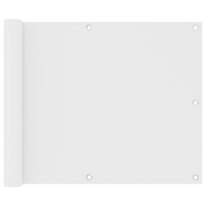 vidaXL Διαχωριστικό Βεράντας Λευκό 75 x 300 εκ. Ύφασμα Oxford