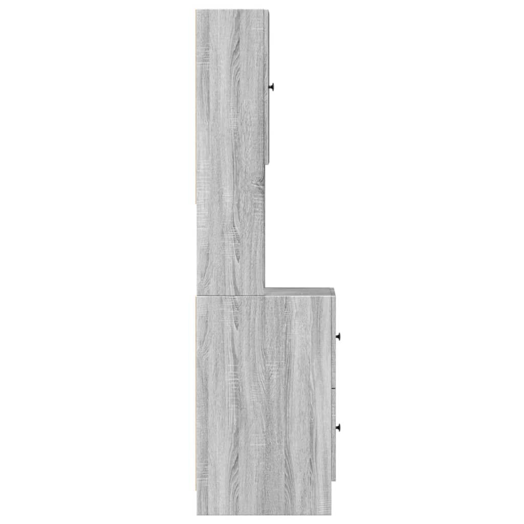 vidaXL Ντουλάπι Κουζίνας Γκρι sonoma 35x50x180 εκ. Επεξεργ. Ξύλο