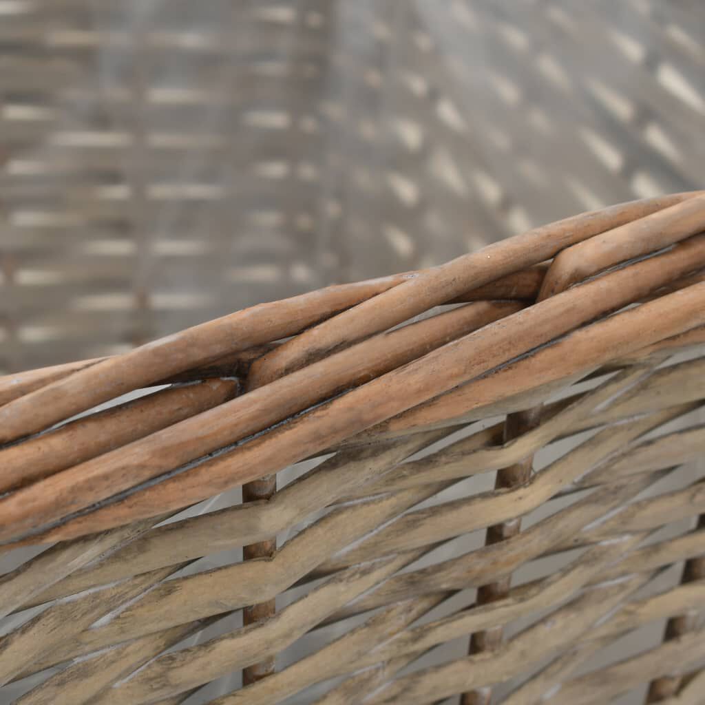 vidaXL Γλάστρες Υπερυψωμένες 3 τεμ. Wicker με Επένδυση Πολυαιθυλενίου