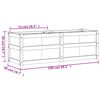 vidaXL Ζαρντινιέρα Λευκή 150 x 50 x 50 εκ. από Μασίφ Ξύλο Πεύκου