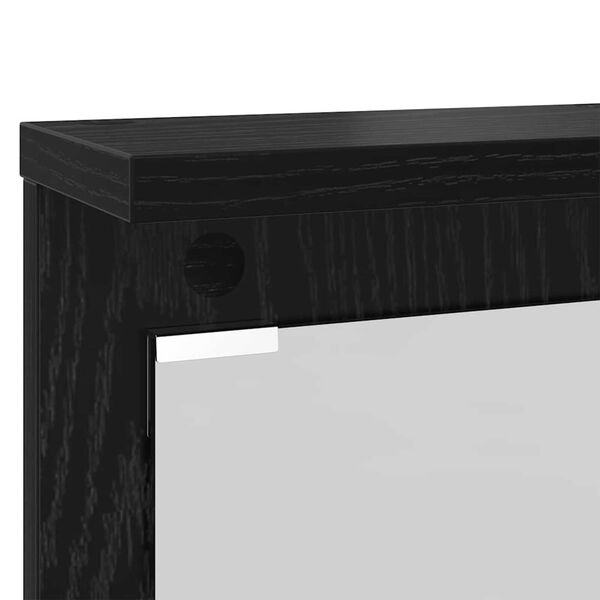 vidaXL Τοίχου Κρεμάστρα Μαύρη δρυς 84 x 10 x 80 εκ. Επεξεργασμένο ξύλο