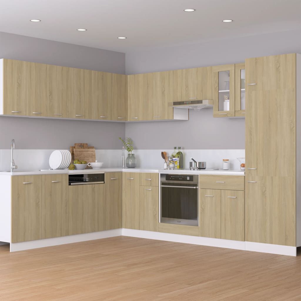 vidaXL Ντουλάπι Κρεμαστό με Τζάμι Lyon Sonoma Δρυς 60x31x60εκ.