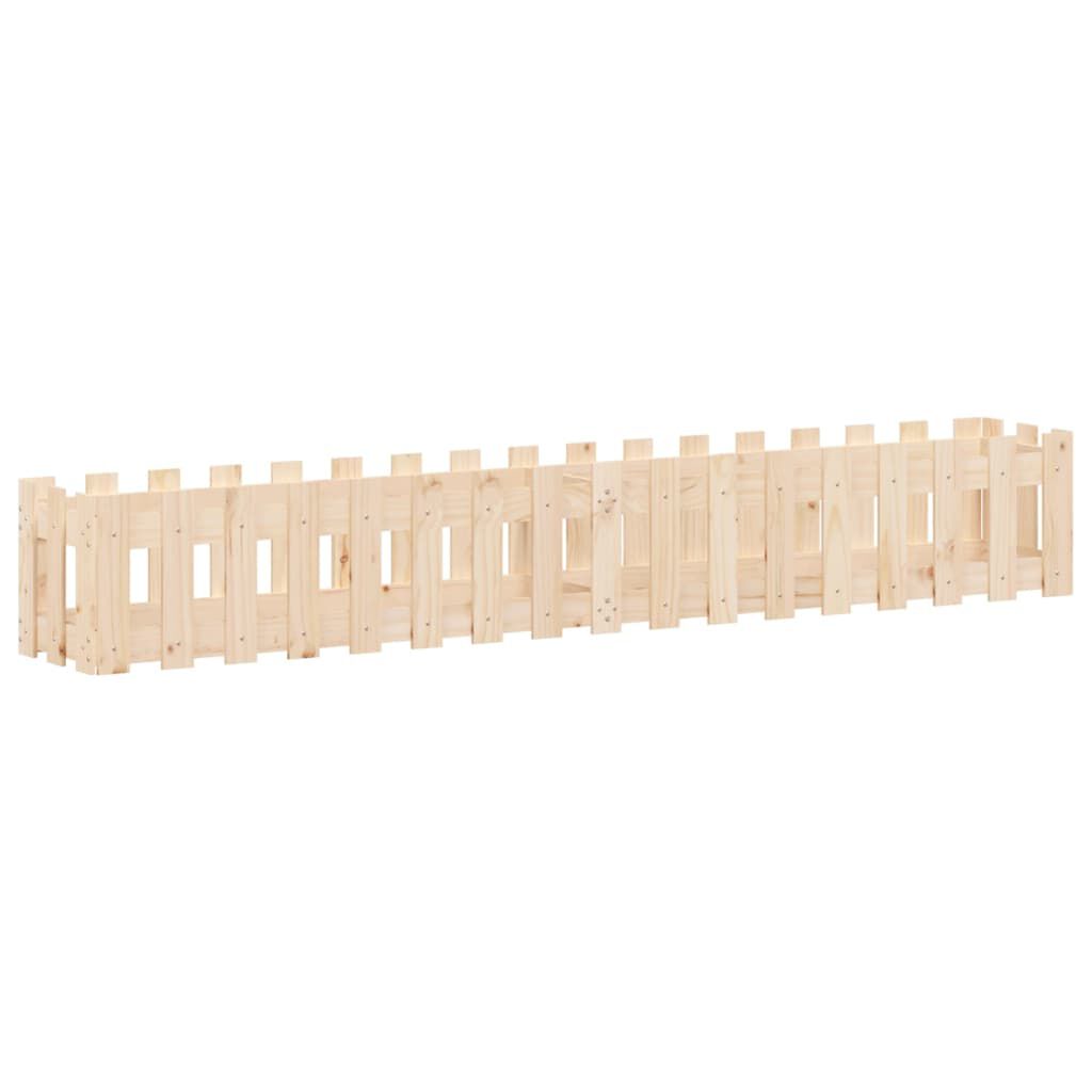 vidaXL Ζαρντινιέρα Υπερυψωμένη Σχ Φράχτη 200 x 30 x 30 εκ. Μασίφ Πεύκο