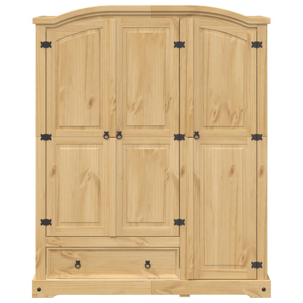 vidaXL Ντουλάπα Corona 151,5x52x186 εκ. από Μασίφ Ξύλο Πεύκου