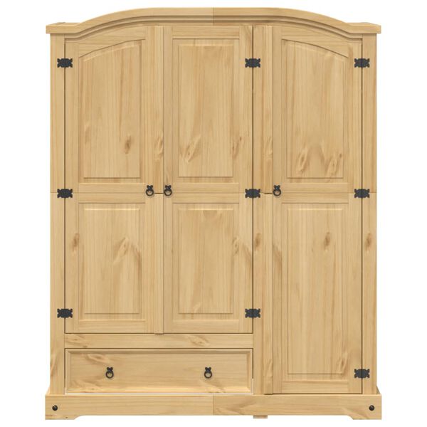 vidaXL Ντουλάπα Corona 151,5x52x186 εκ. από Μασίφ Ξύλο Πεύκου
