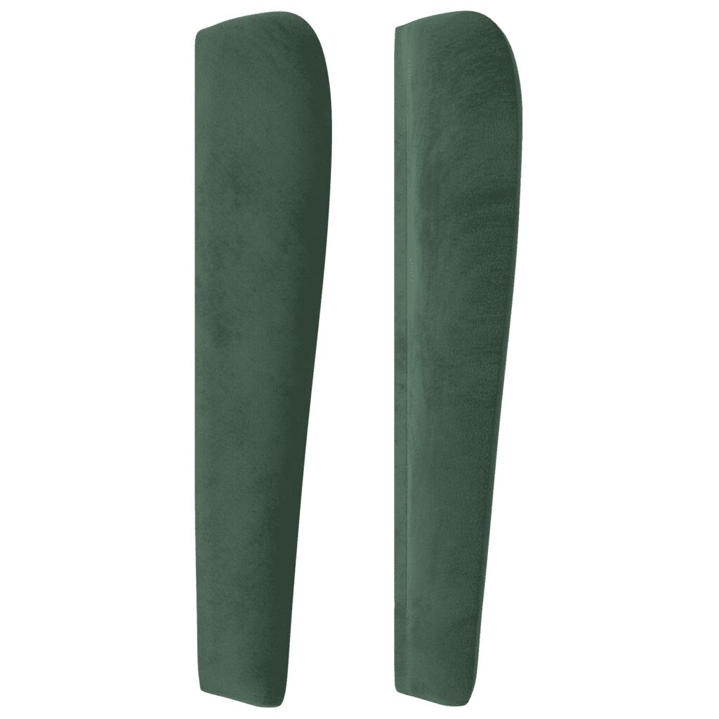 vidaXL Κρεβάτι Boxspring με Στρώμα Σκούρο Πράσινο 200x200εκ. Βελούδινο