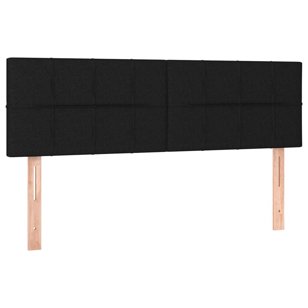vidaXL Κεφαλάρια Κρεβατιού 2 τεμ. Μαύρα 72x5x78/88 εκ. Υφασμάτινα