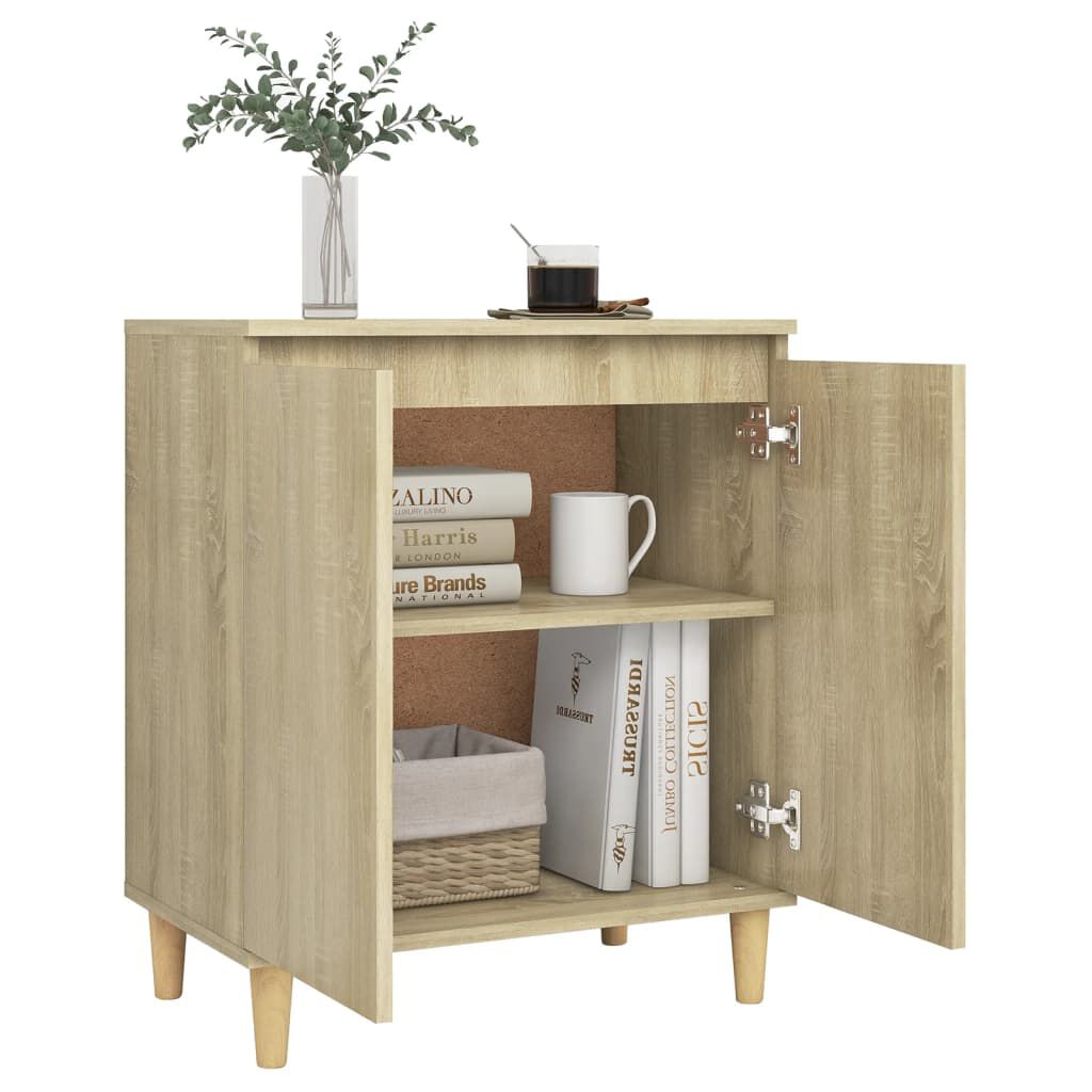 vidaXL Μπουφές Sonoma Δρυς 60x35x70εκ. από Επεξ. Ξύλο με Ξύλινα Πόδια