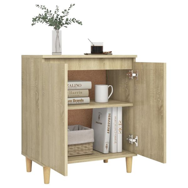 vidaXL Μπουφές Sonoma Δρυς 60x35x70εκ. από Επεξ. Ξύλο με Ξύλινα Πόδια