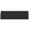 vidaXL Κρεβάτι Boxspring με Στρώμα Μαύρο 120 x 200 εκ. Συνθετικό Δέρμα