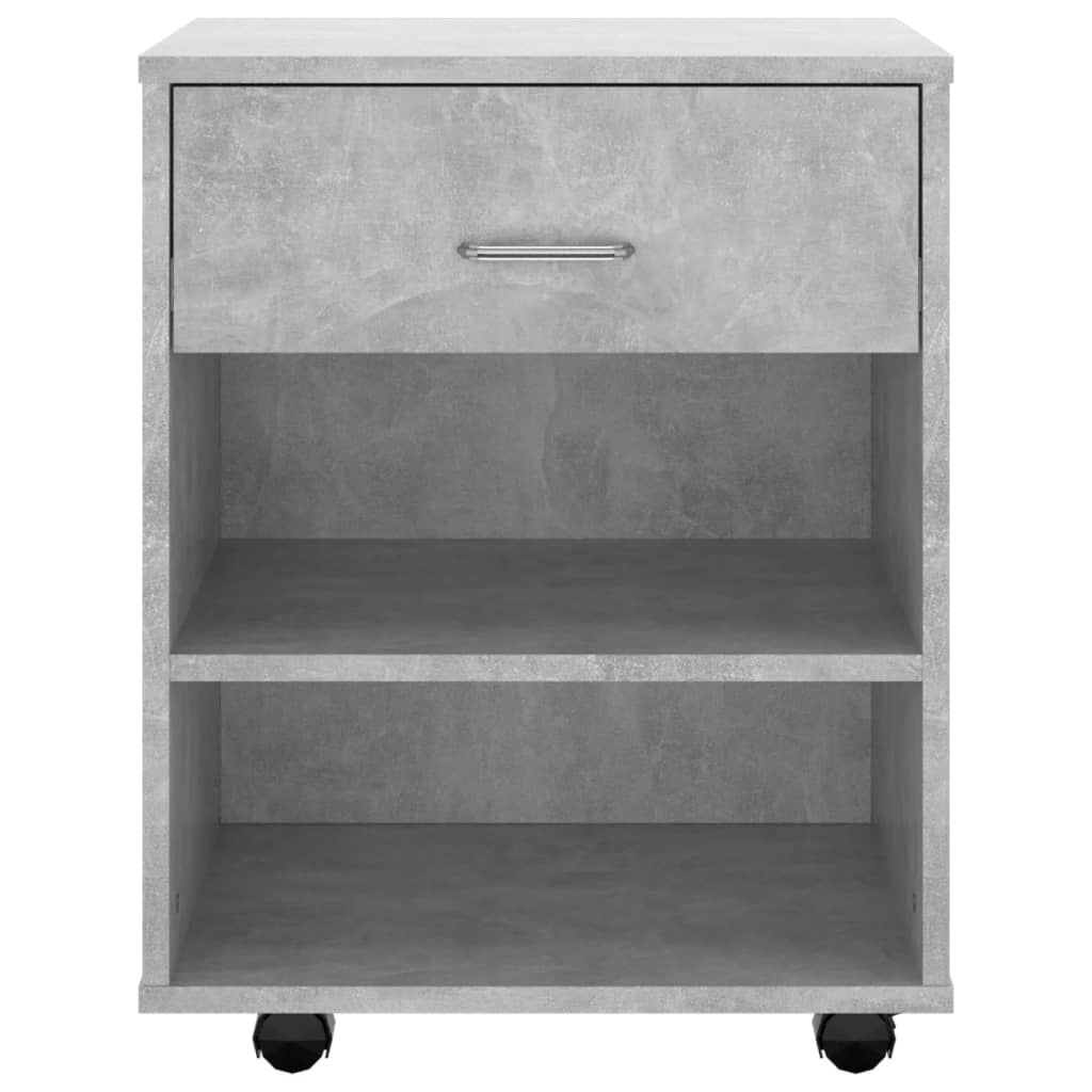 vidaXL Ντουλάπι Τροχήλατο Γκρι Σκυρ. 46 x 36 x 59 εκ. από Επεξ. Ξύλο