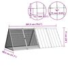 vidaXL Κλουβί Κουνελιών Ανθρακί 201,5x80,5x71 εκ Γαλβανισμένος Χάλυβας