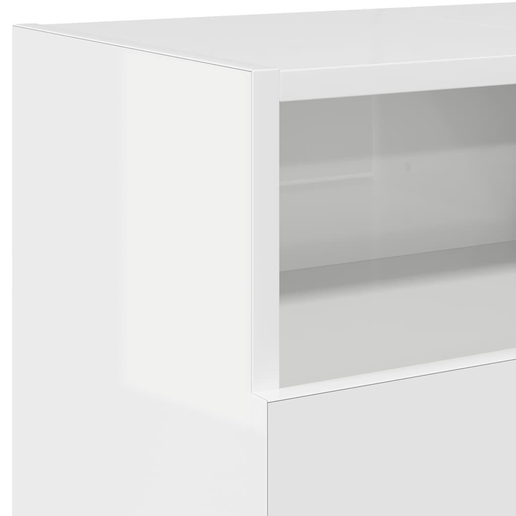 vidaXL Έπιπλο Τηλεόρασης με LED Γυαλιστερό Λευκό 120x30x50 εκ.