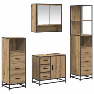 vidaXL &Sigma;&epsilon;&tau; &Epsilon;&pi;ί&pi;&lambda;&omega;&nu; &Mu;&pi;ά&nu;&iota;&omicron;&upsilon; 4 &tau;&mu;&chi;. Artisan Oak 65 x 33 x 60 &epsilon;&kappa;