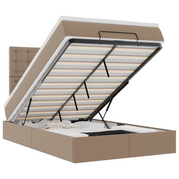 vidaXL &Omicron;&theta;&omega;&mu;&alpha;&nu;&iota;&kappa;ό &kappa;&rho;&epsilon;&beta;ά&tau;&iota; &mu;&epsilon; &sigma;&tau;&rho;ώ&mu;&alpha; Cappucino 120x190cm Faux Leather