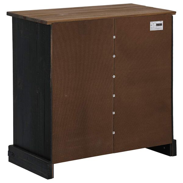 vidaXL Sideboard HALDEN με συρόμενη πόρτα Μαύρο 80x40x80 cm