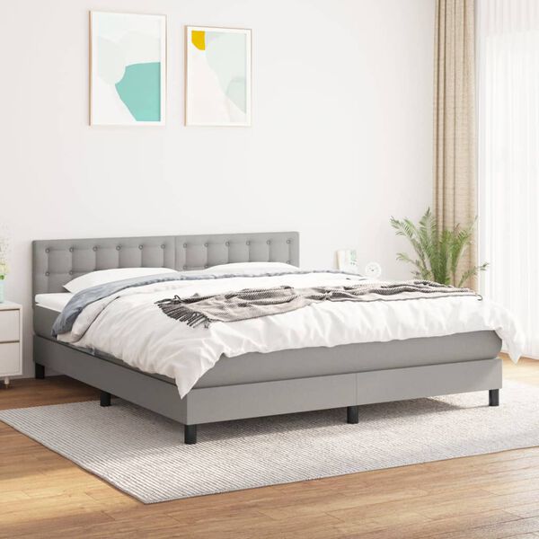 vidaXL &Kappa;&rho;&epsilon;&beta;ά&tau;&iota; Boxspring &mu;&epsilon; &Sigma;&tau;&rho;ώ&mu;&alpha; &Alpha;&nu;. &Pi;&rho;ά&sigma;&iota;&nu;&omicron; 160x200&epsilon;&kappa; &Upsilon;&phi;&alpha;&sigma;&mu;ά&tau;&iota;&nu;&omicron;