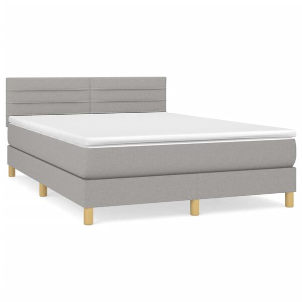 vidaXL &Kappa;&rho;&epsilon;&beta;ά&tau;&iota; Boxspring &mu;&epsilon; &Sigma;&tau;&rho;ώ&mu;&alpha; &Alpha;&nu;&omicron;&iota;&chi;&tau;ό &Gamma;&kappa;&rho;&iota; 140x200 &epsilon;&kappa;. &Upsilon;&phi;&alpha;&sigma;&mu;ά&tau;&iota;&nu;&omicron;
