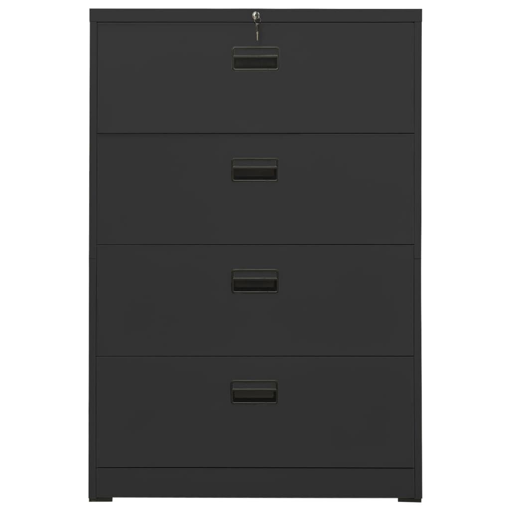 vidaXL Αρχειοθήκη Ανθρακί 90 x 46 x 134 εκ. από Ατσάλι